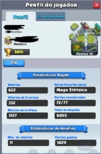 Clash Royale, arena 10,  8 lendarias