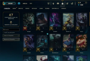 Esmeralda 3 com 40 Champs e 5 Skins +13 Fragmentos - League of Legends LOL