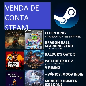 Conta STEAM (Elden ring, Dragonball Sparking, Baldurs 3)