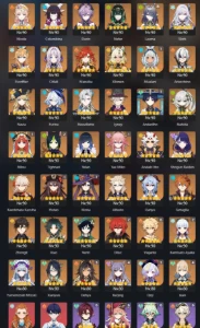 Genshin Impact META |AR60|41xT5|17 Armas T5| +111 Giros |+90