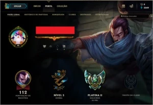 Conta League of Legends Smurf Plat 2 MMR BOM - 32 Champs LOL
