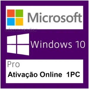 Microsoft Windows 10 Pro - Licença - Softwares e Licenças