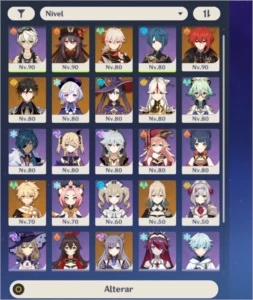 CONTA AR 57 MUITO BEM BUIDADA E COM PERSONAGENS BONS - Genshin Impact