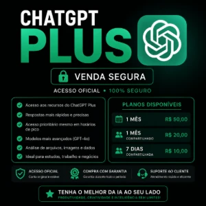 Chat GPT Plus 30 Dias - Acesso PRIVADO / ENVIO RAPIDO - Inteligência Artificial