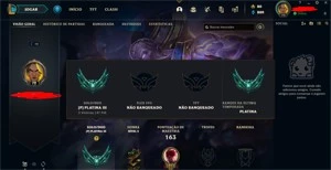 CONTA S10 DIAMOND S11 PLATINA  COM RYZE TRIUNFANTE - League of Legends LOL