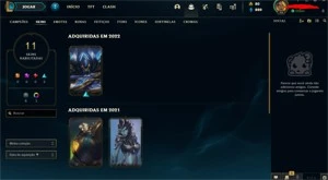 CONTA S10 DIAMOND S11 PLATINA  COM RYZE TRIUNFANTE - League of Legends LOL