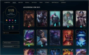 Conta lol PLATINA 4 115 SKINS - League of Legends