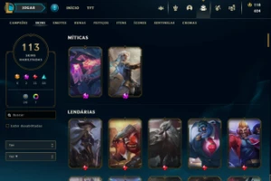ACC LOL UNRANKED, level 267 com 113 skins para a venda! - League of Legends