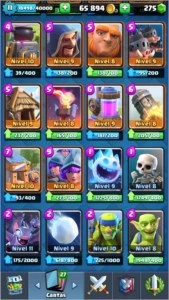 Conta clash royale liga 1 level 11 excelente conta
