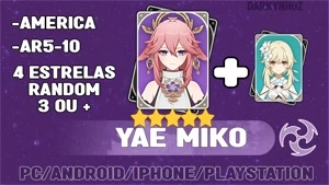 Conta Yae Miko + Lumine - Genshin Impact