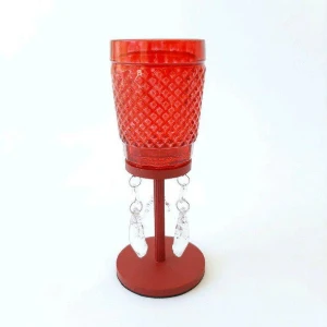 Castiçal Bico de Jaca - Vermelho -M - Artesanato e Personalizados