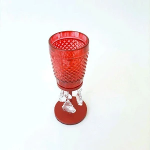 Castiçal Bico de Jaca - Vermelho -M - Artesanato e Personalizados
