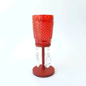 Castiçal Bico de Jaca - Vermelho -M - Artesanato e Personalizados
