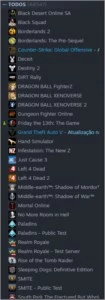 conta da steam com muitos jogo /VAC BAN