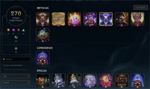 CONTA LOL - 400+ skins - 10 miticas - League of Legends: Wild Rift LOL WR