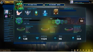 Account smite 2016, conta smite 2016 100k gems