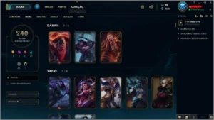 Conta League of Legends elo Gold IV LOL