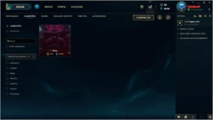 Conta League of Legends elo Gold IV LOL