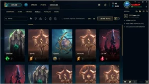 Conta League of Legends elo Gold IV LOL