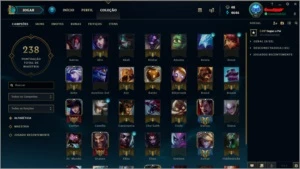 Conta League of Legends elo Gold IV LOL