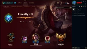 Conta League of Legends elo Gold IV LOL