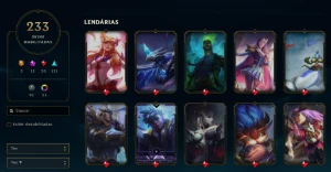 Conta League of Legends Diamond s12 233 Skins TODOS CAMPEÕES LOL