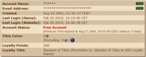 COMPRO TIBIA ACCOUNT CREATED 2001