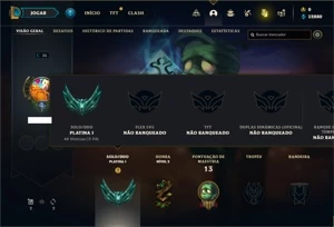 Conta Platina 1 com 24 Champs e 2 Skins - League of Legends LOL