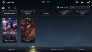 ESMERALDA IV + 21 SKINS + 46 CAMPEÕES + PASSE WILD COMPLETO - League of Legends: Wild Rift LOL WR