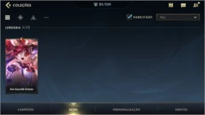 ESMERALDA IV + 21 SKINS + 46 CAMPEÕES + PASSE WILD COMPLETO - League of Legends: Wild Rift LOL WR