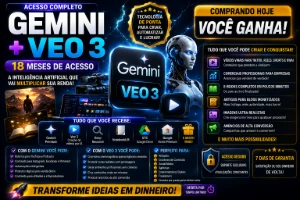 Gemini Veo 3 | 18 Meses + 5TB | Garantia 30 Dias - Inteligência Artificial