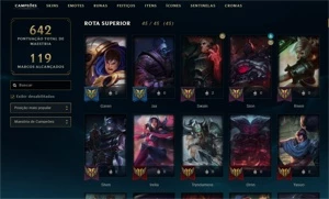 Conta Antiga 2016 - TOP - Único dono - League of Legends LOL