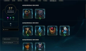 Conta Antiga 2016 - TOP - Único dono - League of Legends LOL
