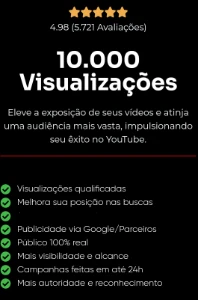 10 mil visualização - Redes Sociais