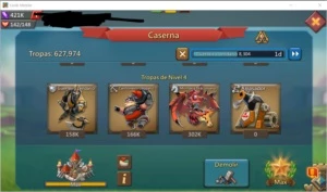 Conta 206M T4 LIBERADA C/ 421K de gemas - Lords Mobile