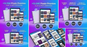 + 12.000 POSTS PRONTOS ( Canva) (100% Editaveis) - Others