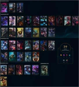 CONTA LEAGUE OF LEGENDS PLATINA 2/5 - 39 SKINS - 91 CAMPEÕES LOL