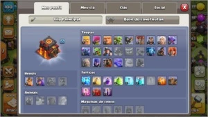 CONTA CV10 CLASH OF CLANS + 2693 GEMAS