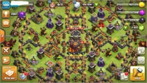 CONTA CV10 CLASH OF CLANS + 2693 GEMAS