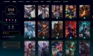 Conta Platina 1- SKINS 258 - League of Legends LOL