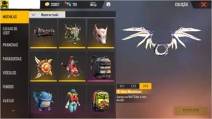 Conta de Free Fire com mais de 700 diamantes