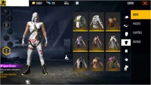 Conta de Free Fire com mais de 700 diamantes