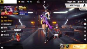 Conta de Free Fire com mais de 700 diamantes