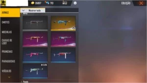 Conta de Free Fire com mais de 700 diamantes