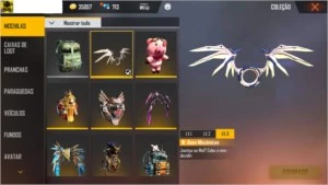 Conta de Free Fire com mais de 700 diamantes