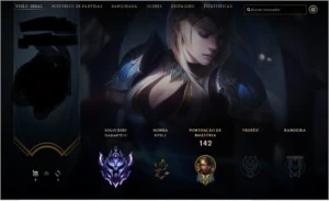 conta lol diamante 3 80 pdl skins épicas - League of Legends