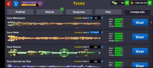 Conta 8 BALL POOL 881 fichas + 16 LENDÁRIOS