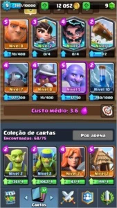 conta clash royale nível 9