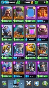 conta clash royale nível 9