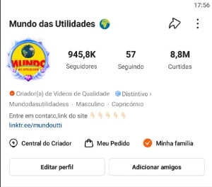 Kwai 945.8k seguidor verificada - Redes Sociais